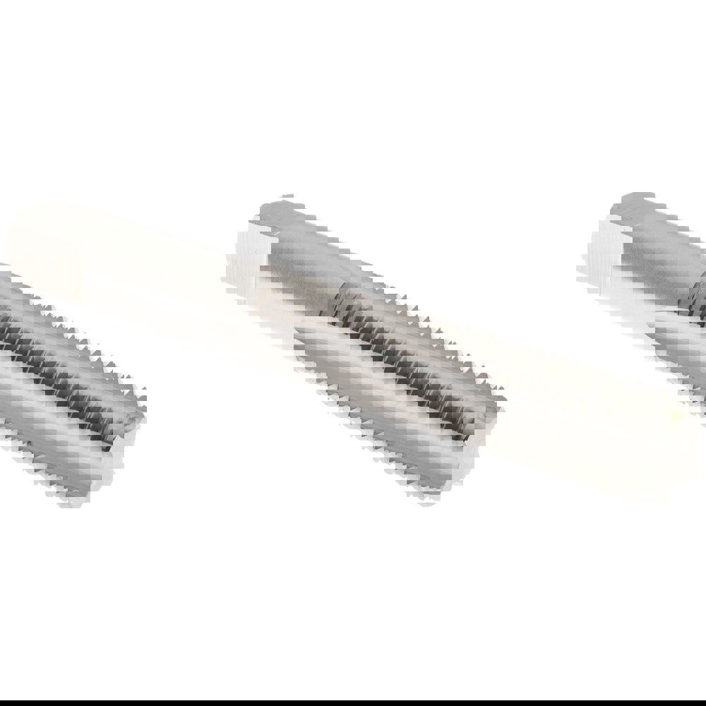 Straight Flute Tap: M10x1.25 Metric Fine, 4 Flutes, Bottoming, High Speed Steel, Bright/Uncoated