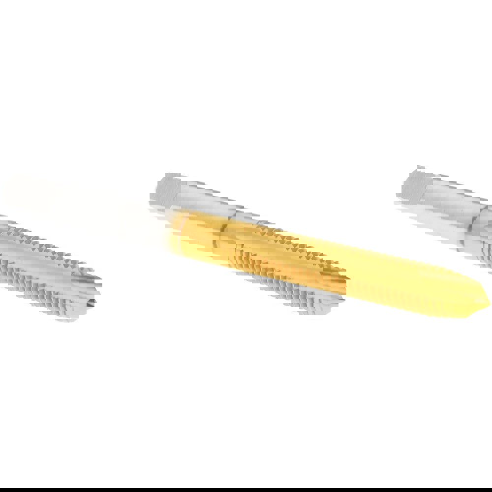 Spiral Point Tap: M5.5x0.90 Metric Coarse, 2 Flutes, Plug, High Speed Steel, TiN Coated