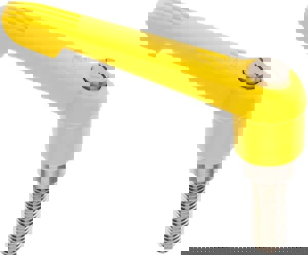 Metric Threaded Stud Adjustable Clamping Handle: M16 x 2.00 Thread, 30 mm Hub Dia, Fiberglass with Stainless Steel Components