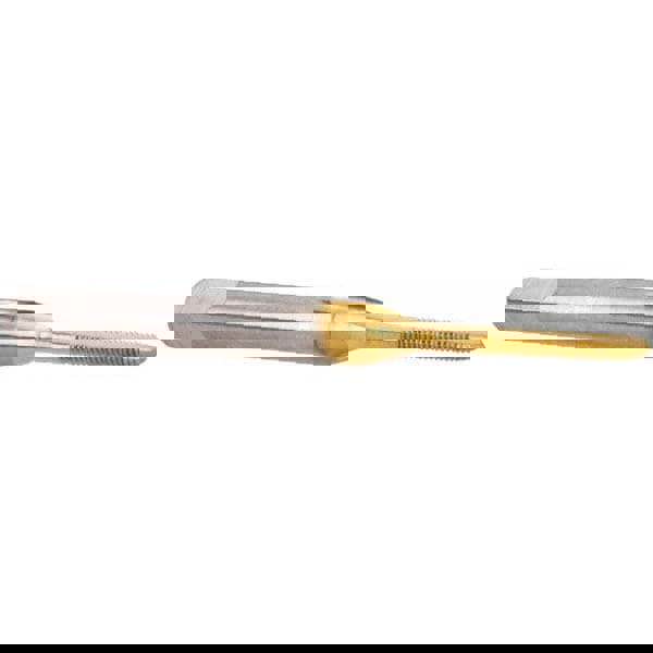 Straight Flute Tap: M1.6x0.35 Metric Coarse, 2 Flutes, Plug, 6H Class of Fit, High Speed Steel, TiN Coated