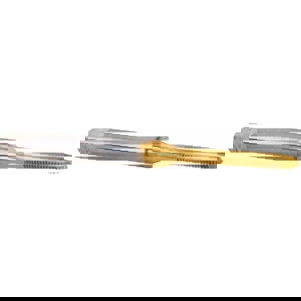 Straight Flute Tap: M2x0.40 Metric Coarse, 3 Flutes, Plug, 6H Class of Fit, High Speed Steel, TiN Coated