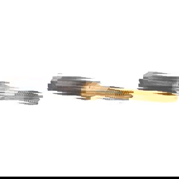 Spiral Point Tap: M2x0.40 Metric Coarse, 2 Flutes, Plug, 6H Class of Fit, High Speed Steel, TiN Coated