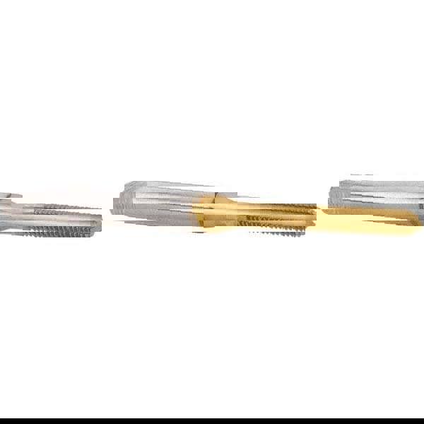 Straight Flute Tap: M2.5x0.45 Metric Coarse, 3 Flutes, Bottoming, 6H Class of Fit, High Speed Steel, TiN Coated