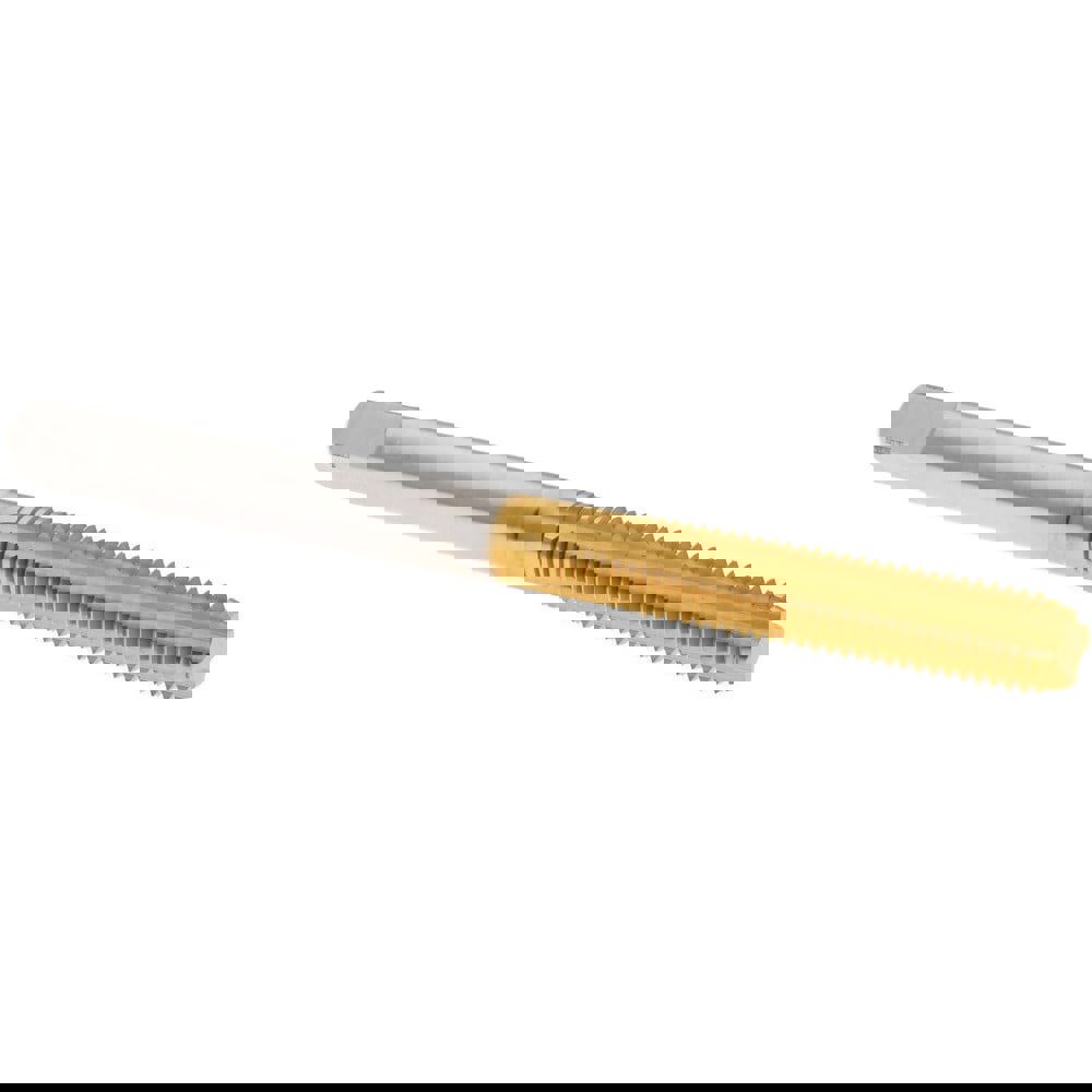 Straight Flute Tap: M5x0.80 Metric Coarse, 4 Flutes, Bottoming, 6H Class of Fit, High Speed Steel, TiN Coated