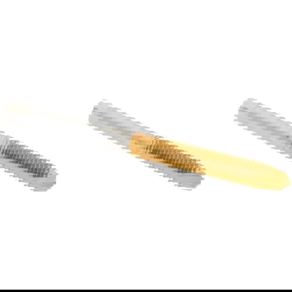 Spiral Point Tap: M5x0.80 Metric Coarse, 2 Flutes, Plug, 6H Class of Fit, High Speed Steel, TiN Coated