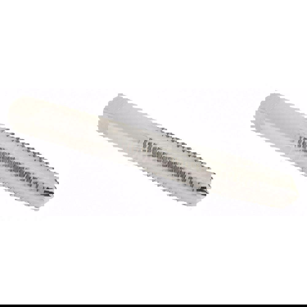 Straight Flute Tap: M8x1.25 Metric Coarse, 4 Flutes, Taper, 6H Class of Fit, High Speed Steel, Bright/Uncoated