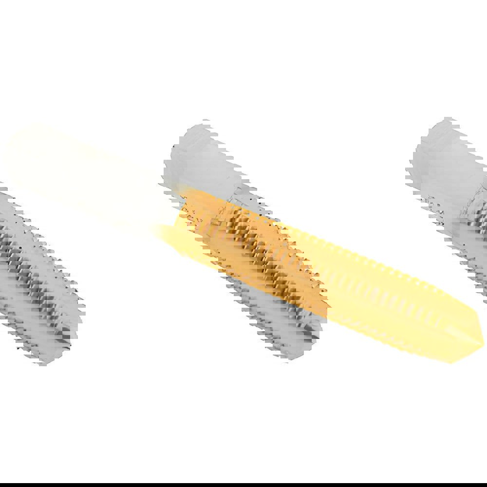 Straight Flute Tap: M8x1.25 Metric Coarse, 4 Flutes, Plug, 6H Class of Fit, High Speed Steel, TiN Coated