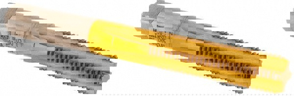 Straight Flute Tap: M8x1.00 Metric Fine, 4 Flutes, Bottoming, High Speed Steel, TiN Coated