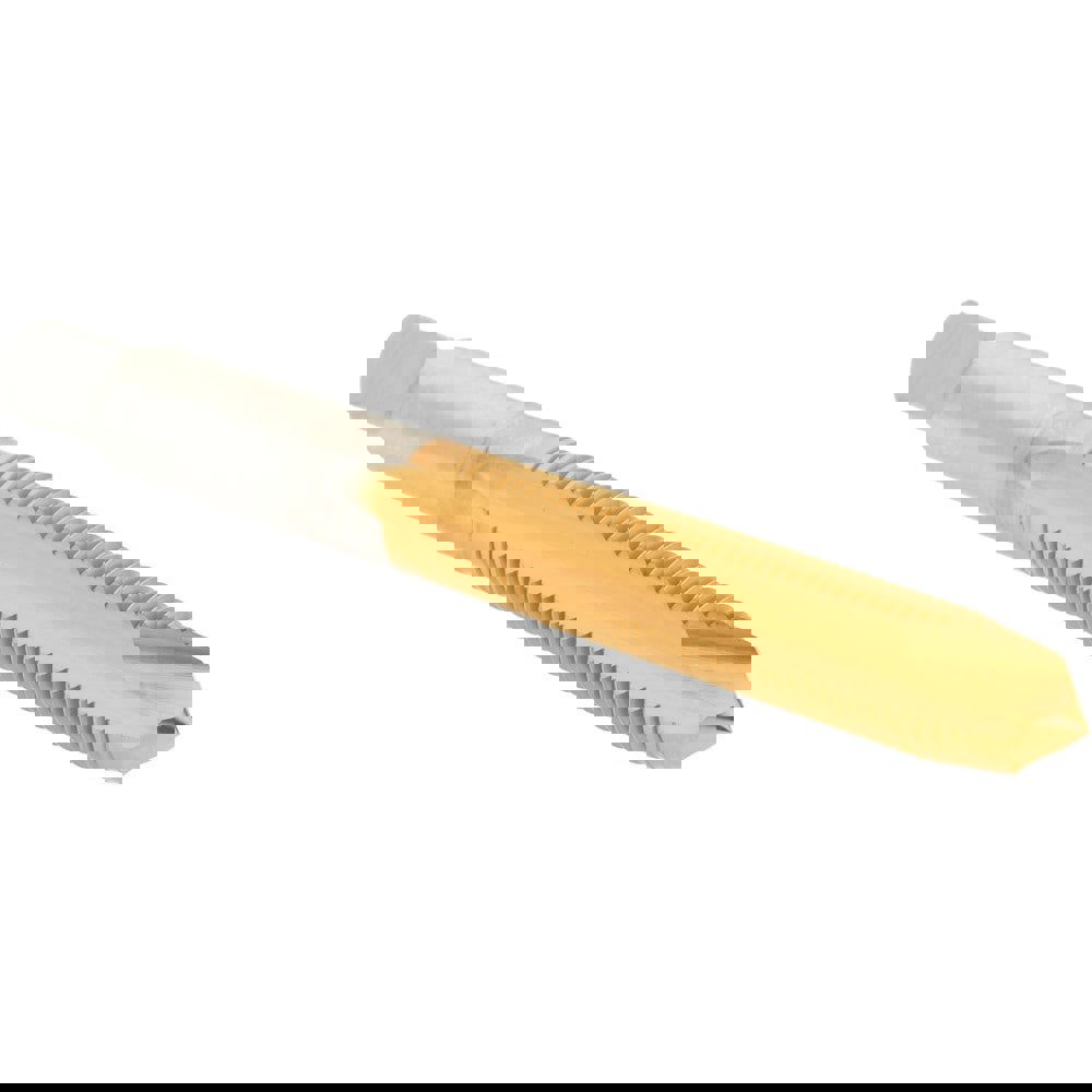 Spiral Point Tap: M8x1.00 Metric Fine, 2 Flutes, Plug, High Speed Steel, TiN Coated