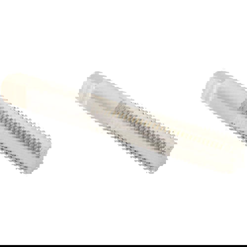 Straight Flute Tap: M10x1.25 Metric Fine, 4 Flutes, Bottoming, High Speed Steel, Bright/Uncoated