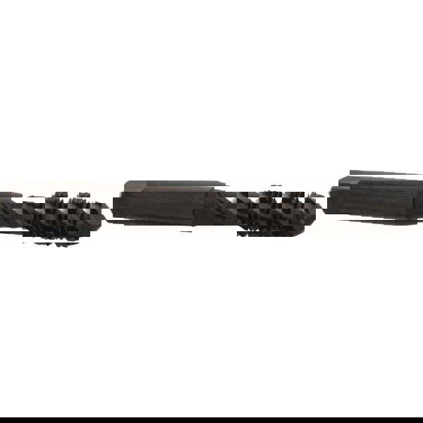 Spiral Flute Tap: 1/4-28 UNF, 3 Flutes, Plug, 3B Class of Fit, High Speed Steel, Bright/Uncoated