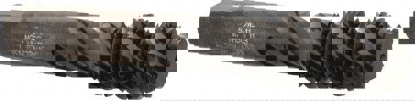 Spiral Flute Tap: 5/8-11, UNC, 4 Flute, Bottoming, 3B Class of Fit, High Speed Steel, Oxide Finish