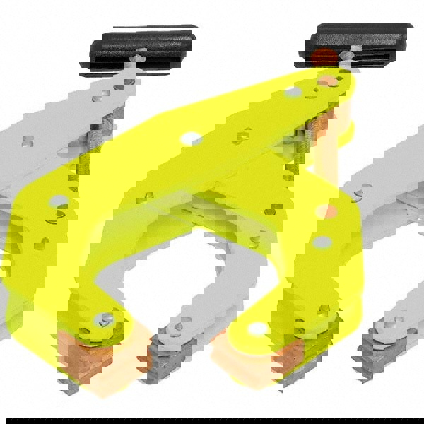 Deep Reach Carriage Clamp: Steel Jaw, T Handle, 4-1/2