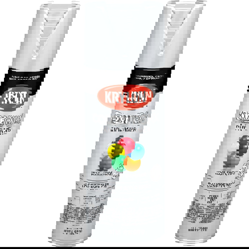 Spray Paints; Product Type: Acrylic Enamel ; Color: Pewter Gray ; Finish: Gloss ; Color Family: Gray ; Container Size (oz.): 12.000 ; Application: Wood; Metal; Wicker; Papier-Mache; Glass; Plaster; Ceramic; Fabric; Paper Surfaces