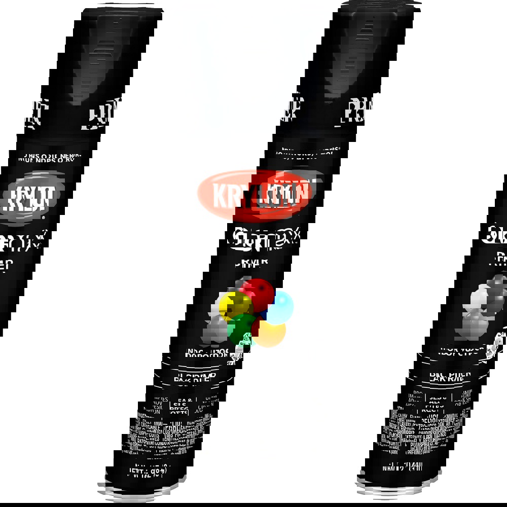 Spray Paints; Product Type: Acrylic Enamel ; Color: Black ; Finish: Flat ; Color Family: Black ; Container Size (oz.): 12.000 ; Application: Wood; Metal; Wicker; Papier-Mache; Glass; Plaster; Ceramic; Fabric; Paper Surfaces