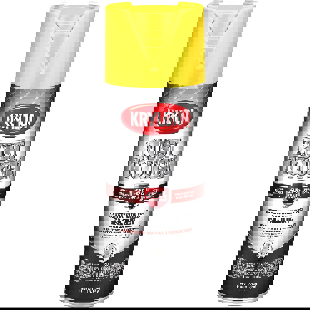 Spray Paints; Product Type: Rustproof Enamel ; Color: Safety Yellow ; Finish: Gloss ; Color Family: Yellow ; Container Size (oz.): 12.000 ; Application: Metal; Aluminum; Steel Surfaces