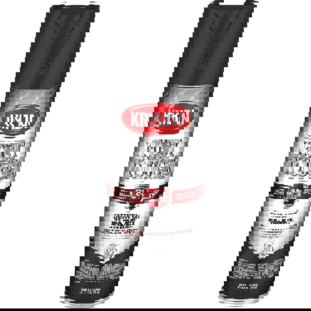 Spray Paints; Product Type: Rustproof Enamel ; Color: Black ; Finish: Flat ; Color Family: Black ; Container Size (oz.): 12.000 ; Application: Metal; Aluminum; Steel Surfaces