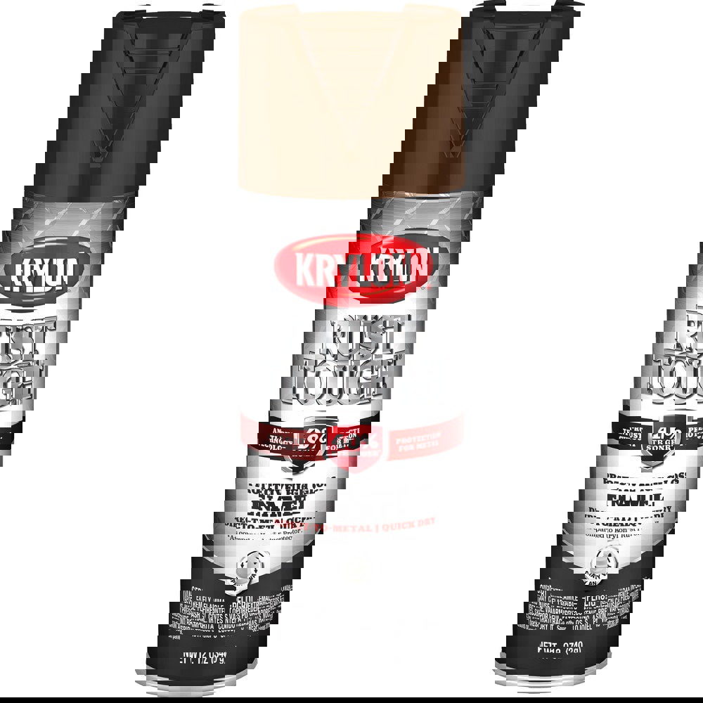 Spray Paints; Product Type: Rustproof Enamel ; Color: Leather Brown ; Finish: Gloss ; Color Family: Brown ; Container Size (oz.): 12.000 ; Application: Metal; Aluminum; Steel Surfaces