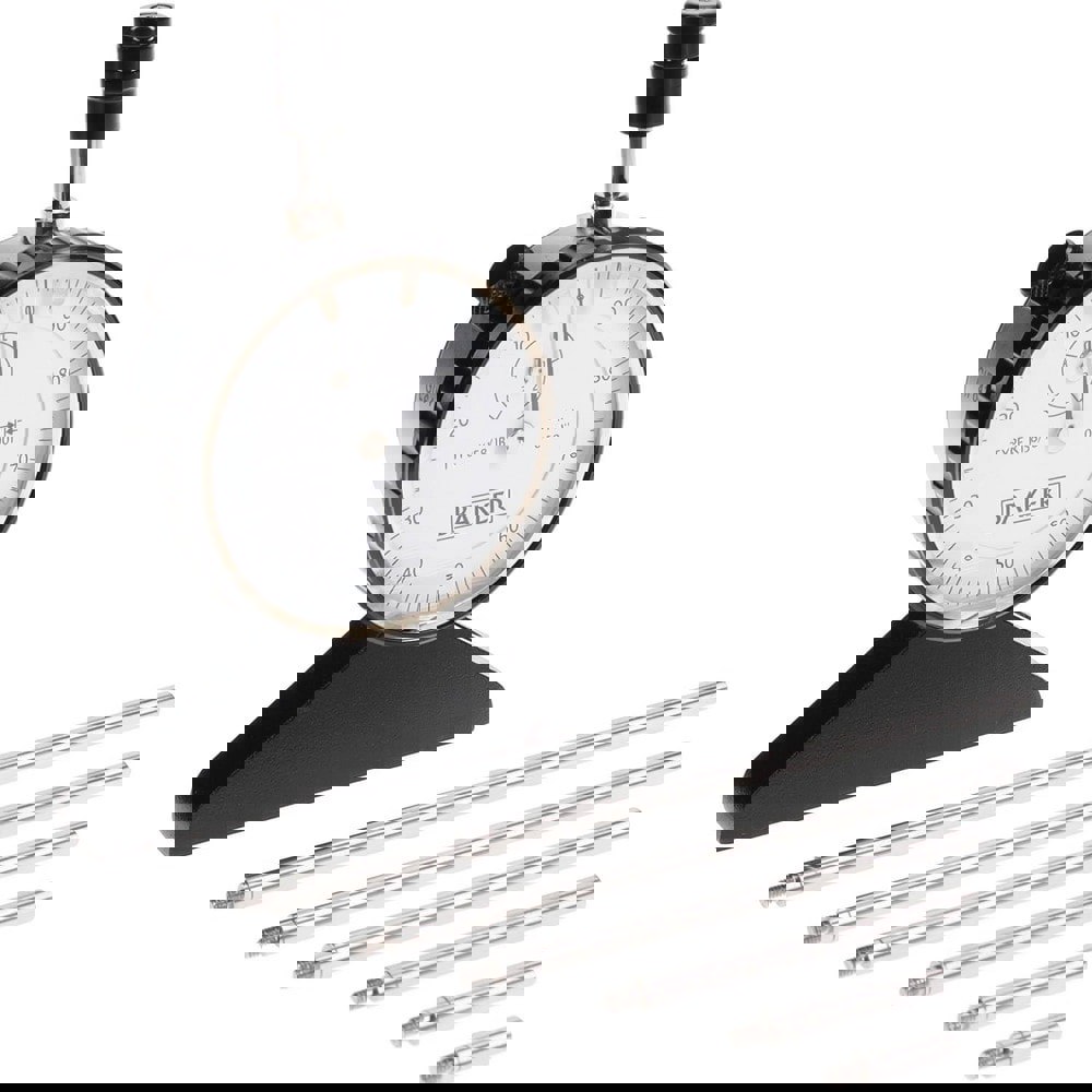 0 to 10 Inch Range, Steel, White Dial Depth Gage