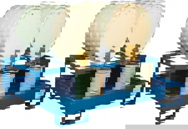 Spill Pallet: 4 Drum, 66.00 gal, 2400.00 lb, Steel