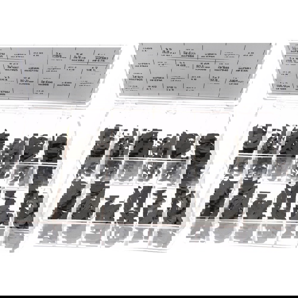 Key & Keyway Assortments; Assortment Type: Woodruff Key Assortment ; Material: Alloy Steel ; Includes: Assorted Woodruff Keys, Compartmented Storage Case ; Number Of Pieces: 350 ; Maximum Size: 3/8 x 1-1/2 ; UNSPSC Code: 31163208