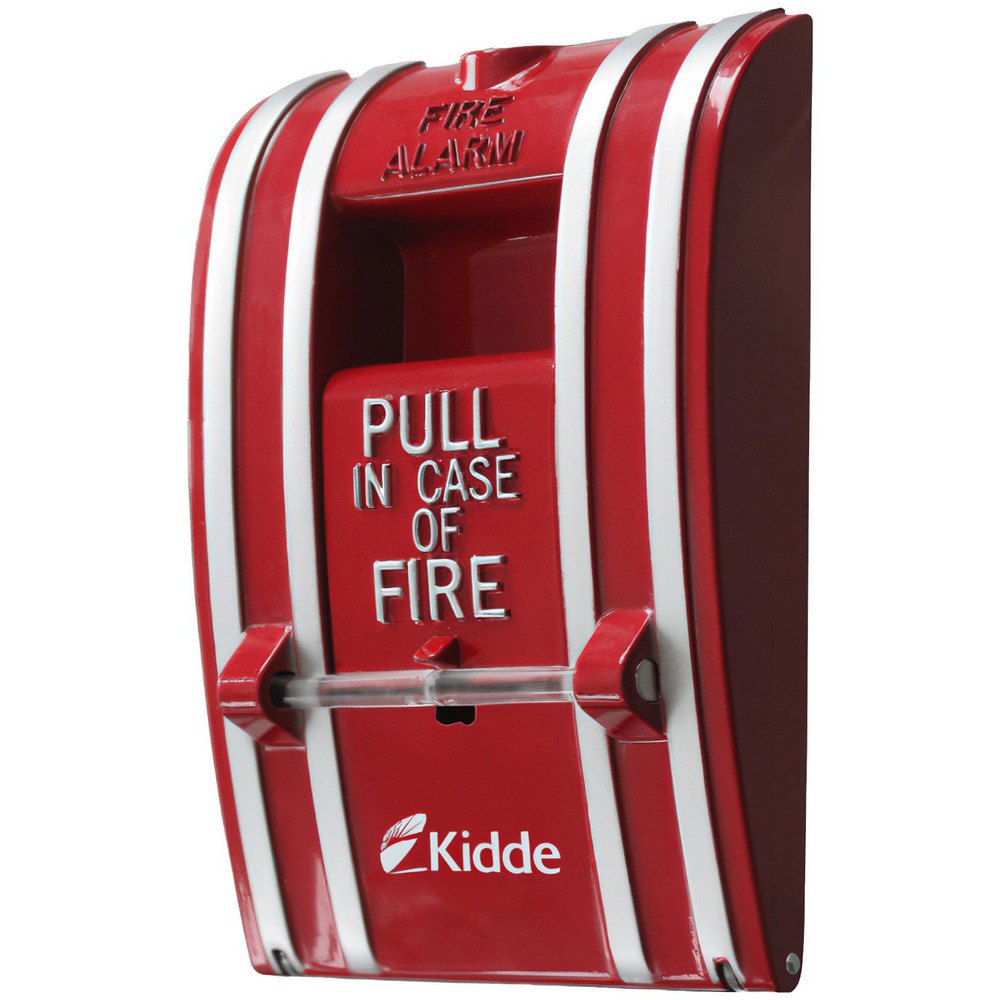 Fire Alarm Pull Stations; Type: Single Action ; Reset Type: Manual-Flat Screw Driver ; Material: Metal ; Color: Red ; Mount Type: Wall ; Voltage: 125V AC/V DC