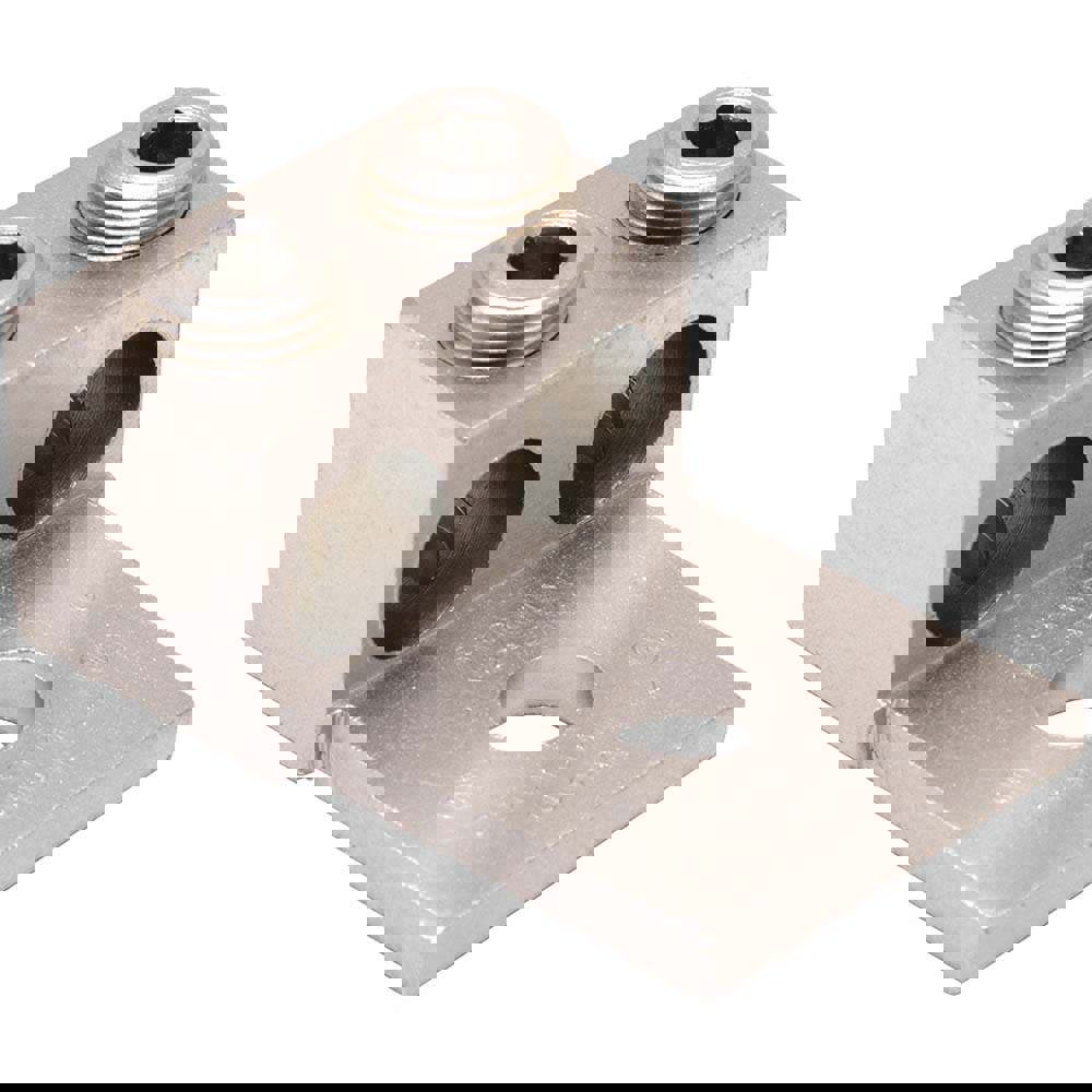 Rectangle Ring Terminal: Non-Insulated, 2 (Strand) AWG, Lug Connection