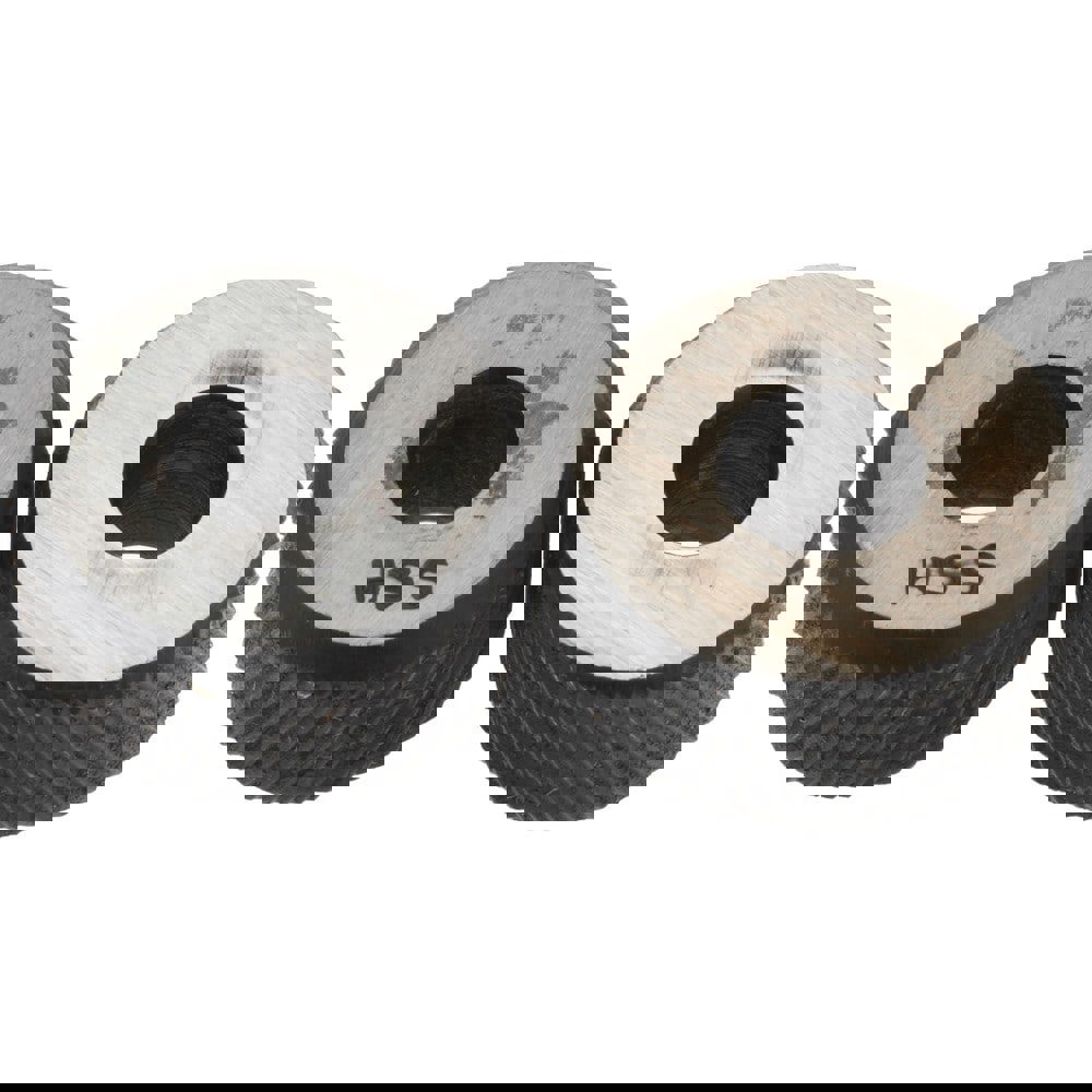 1/4 Inch Face Width, 3/4 Inch Diameter, High Speed Steel Knurl Wheel Set