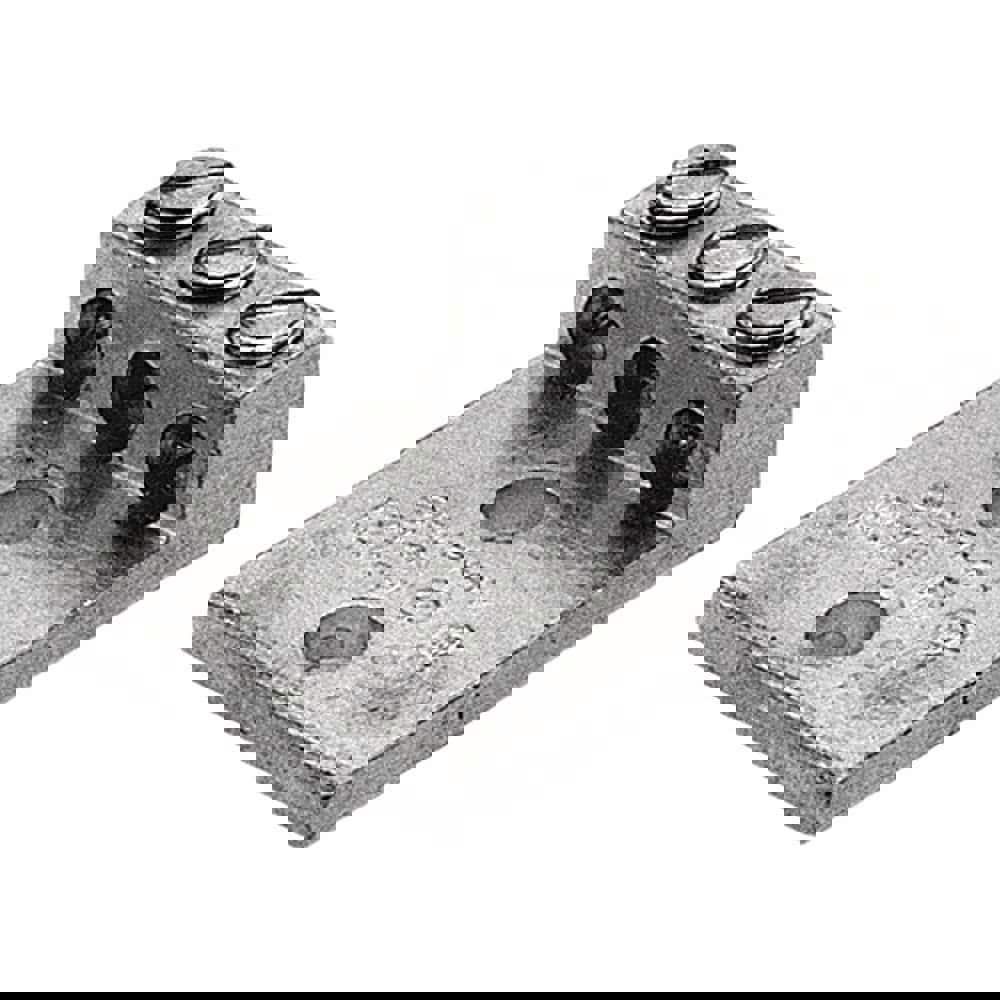 Rectangle Ring Terminal: Non-Insulated, 14 to 1/0 (Strand) AWG, Lug Connection