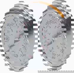 FRL Pressure Gauge: Stainless Steel, 1/4