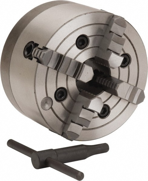 Independent Manual Lathe Chuck: 4-Jaw, 6
