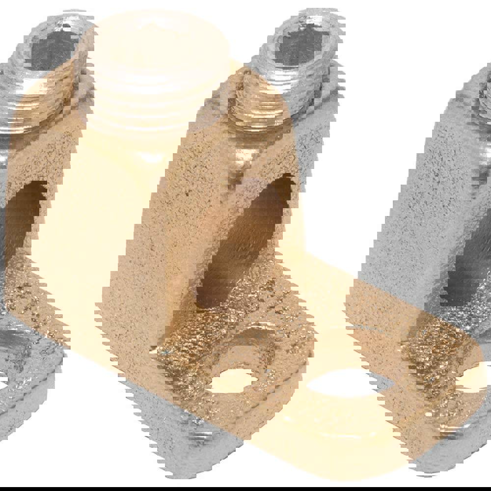 Rectangle Ring Terminal: Non-Insulated, 4/0 (Strand) AWG, Lug Connection