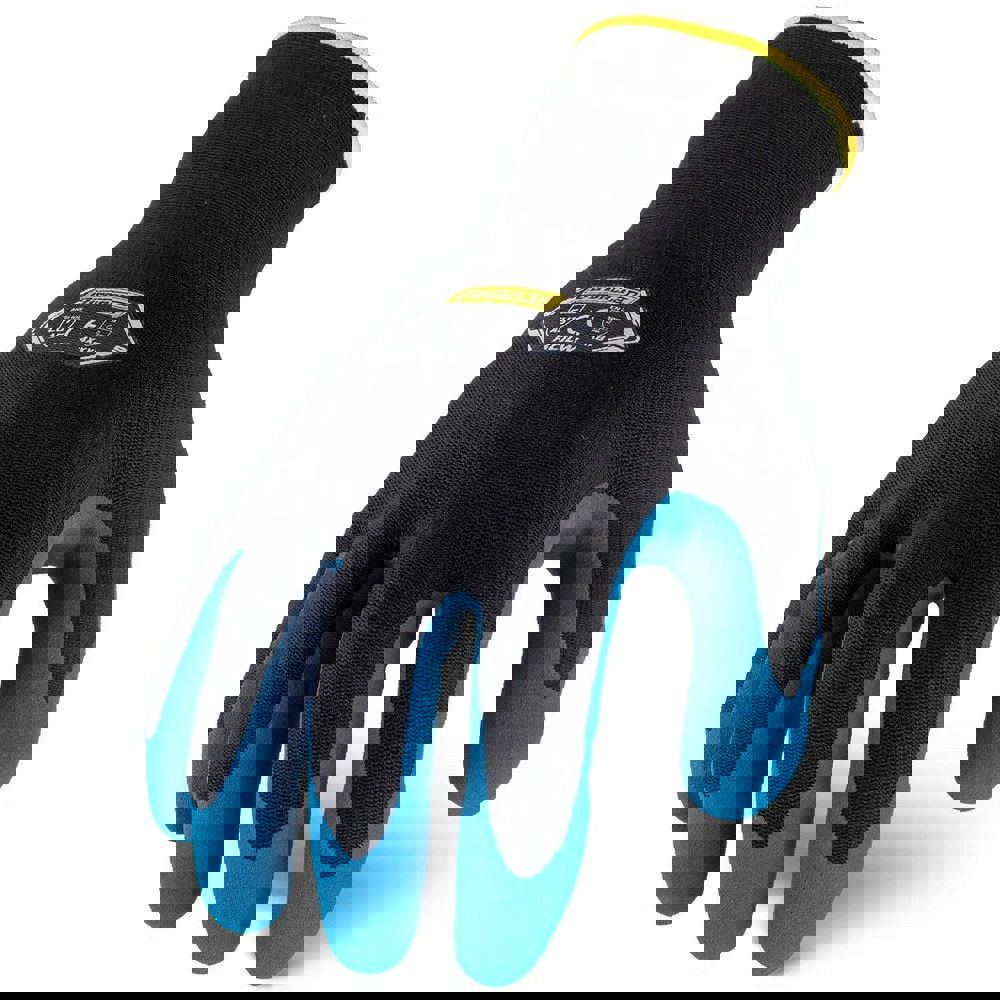 Puncture-Resistant Gloves: Size Large, ANSI Cut A2, ANSI Puncture 3, Latex, Nylon & Knit