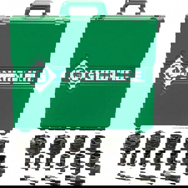 Punch & Driver Kits; Tool Type: Knockout Set ; Punch Shape: Round ; Operating Method: Hydraulic ; Punch Hole Diameter (mm): 22.50 to 115.40 ; Punch Hole Diameter (Inch): 0.8850 to 4.5440 ; Maximum Capacity Stainless Steel (Gauge): 12