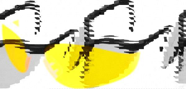 Safety Glasses: Anti-Fog, Polycarbonate, Amber Lenses, Full-Framed