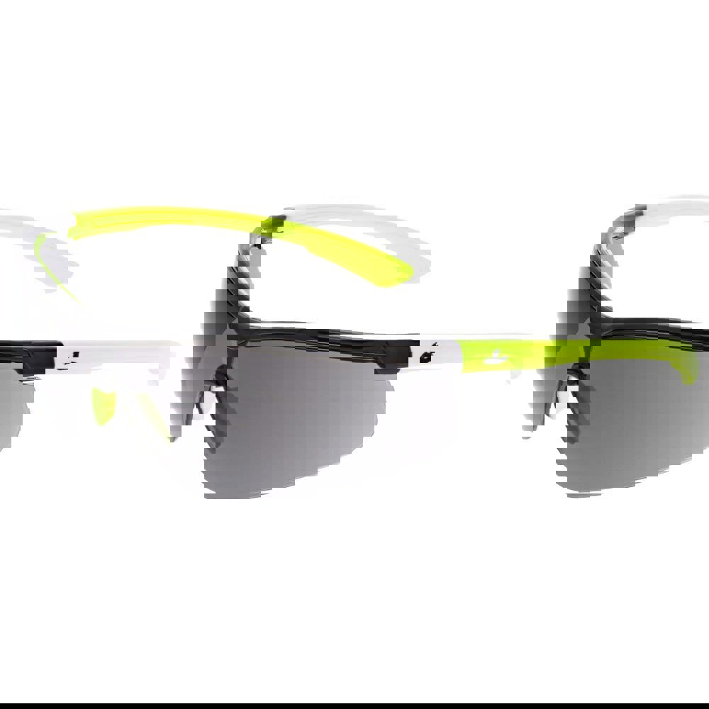 Safety Glasses: Anti-Fog, Polycarbonate, Gray Lenses, Half-Framed