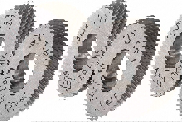 1/4 Inch Face Width, 5/8 Inch Diameter, High Speed Steel Knurl Wheel Set