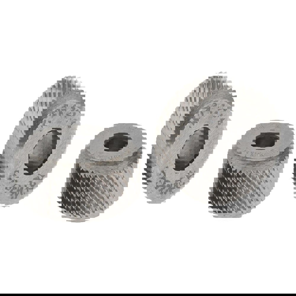 3/8 Inch Face Width, 3/4 Inch Diameter, High Speed Steel Knurl Wheel Set