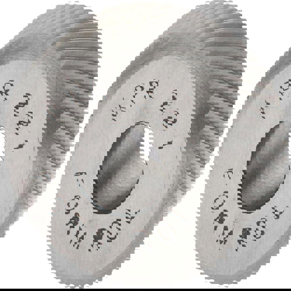 3/8 Inch Face Width, 3/4 Inch Diameter, High Speed Steel Knurl Wheel Set