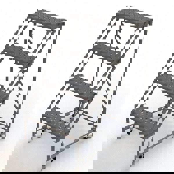 Steel Rolling Ladder: 4 Step