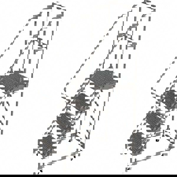 Steel Rolling Ladder: 4 Step