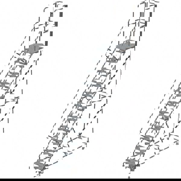 Steel Rolling Ladder: 11 Step