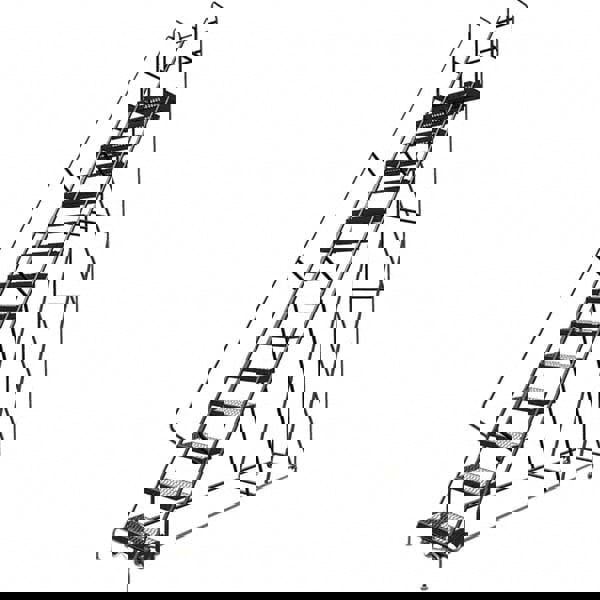 Steel Rolling Ladder: 15 Step