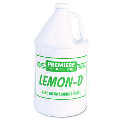 Lemon-D Dishwashing Liquid, Lemon, 1 Gal, Bottle, 4/carton