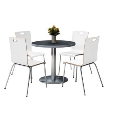 TABLE,GPN, 4 CHAIRS,WHT
