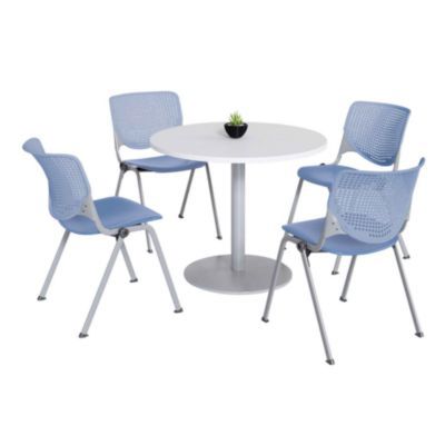 TABLE,WHT, 4 CHAIRS,PW