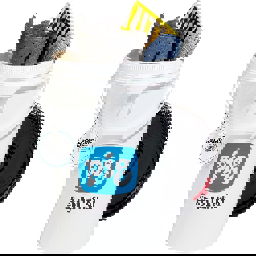 Spill Kits; Kit Type: Universal Spill Kit; Container Type: Bucket; Absorption Capacity: 4 gal; Color: White; Portable: Yes; Capacity per Kit (Gal.): 4 gal