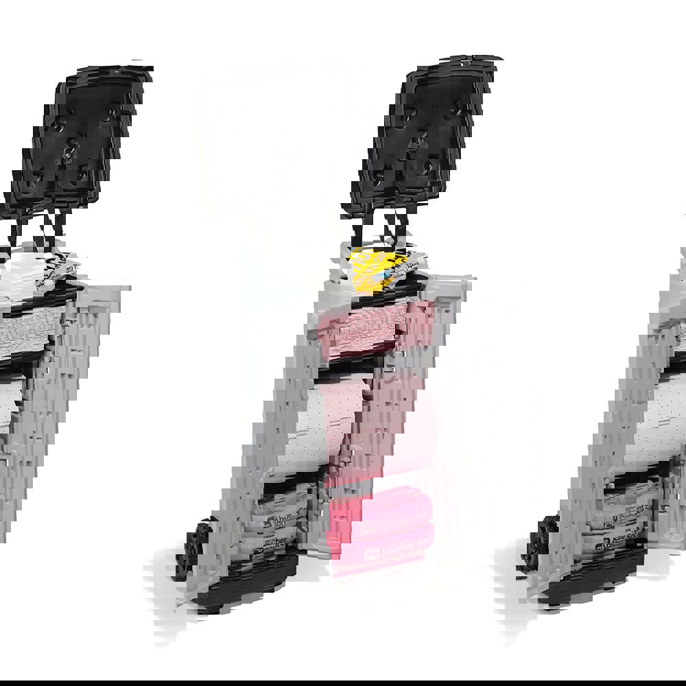 Spill Kits; Kit Type: Chemical & Hazardous Material Spill ; Container Type: Cart ; Container Size (Lb.): 42.00 ; Absorption Capacity: 20gal ; Color: Gray ; Container Material: Polyethylene