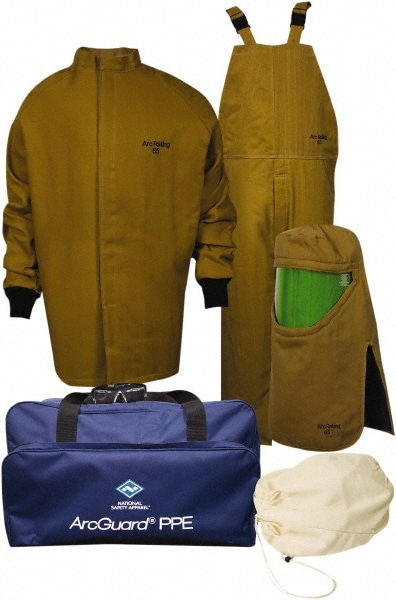 Arc Flash Clothing Kit: Medium, Bib Overalls & Short Coat