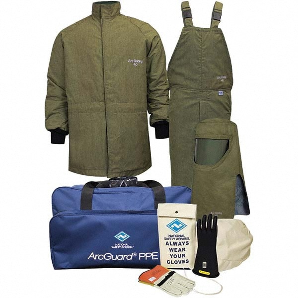Arc Flash Clothing Kit: Medium, Bib Overalls & Short Coat